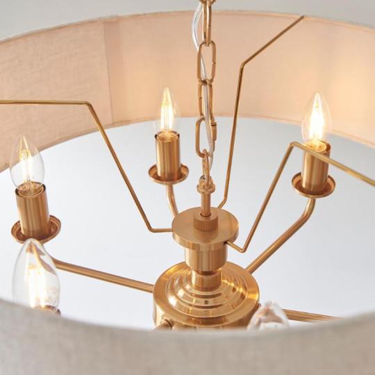 klasicky obciansky lampova rodina lustrov velky okruhla mosadz textil s tienidlom luxus klasicky balaton hotel art deco obcianska byt lampa nad jedalensky stol osvetlenie zavesny.jpg